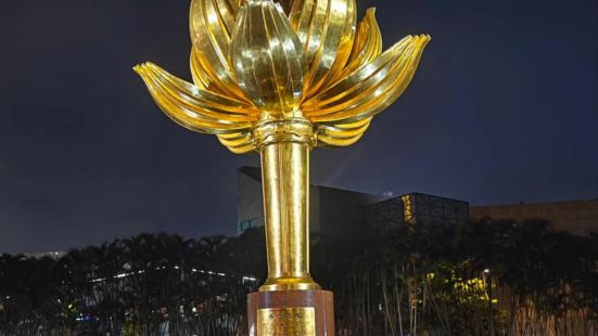 位于的澳门半岛的金莲花值得花时间一游，这是澳门回归仪式举行的