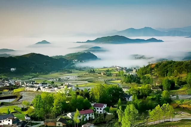 徜徉月河川道，賞清代鳳堰古梯田油菜花海