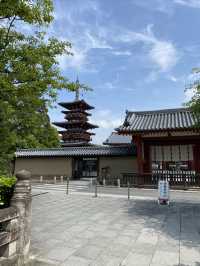 水稻田間，遙看藥師寺