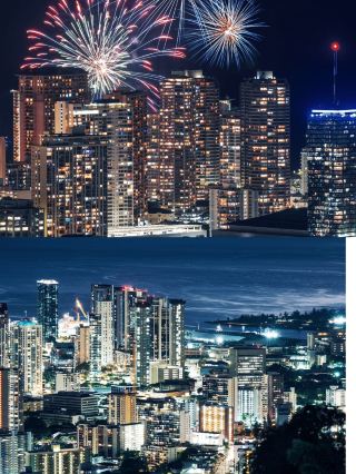 ハワイの夜のホノルルで最もインスタ映えする無料撮影スポット