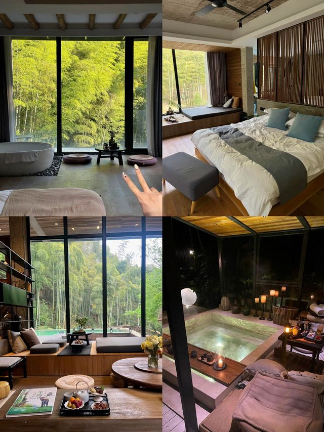 莫干山住進270°竹林私人湯池小院！太治癒了