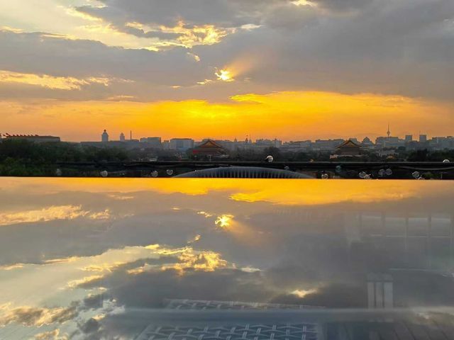 在天安門逸扉露台，追一場jue美日落晚霞