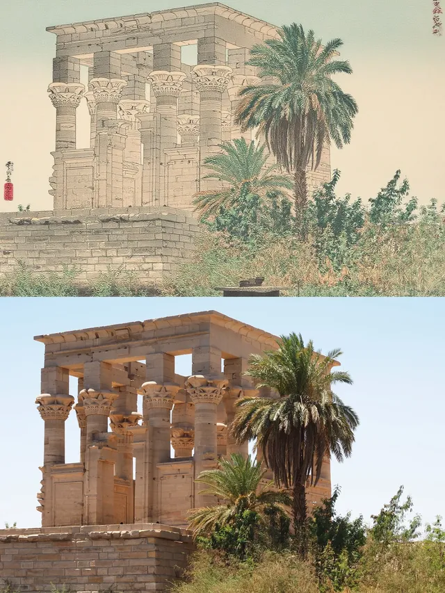 埃及旅行照片轉浮世繪 埃及旅行照片轉浮世繪