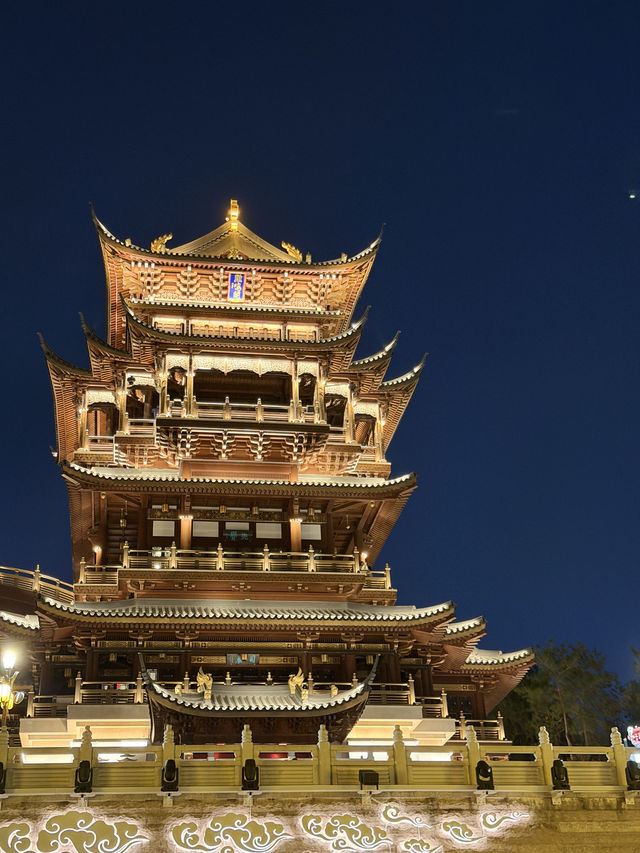 打卡義烏最美夜景雞鳴閣 打卡義烏最美夜景雞鳴閣