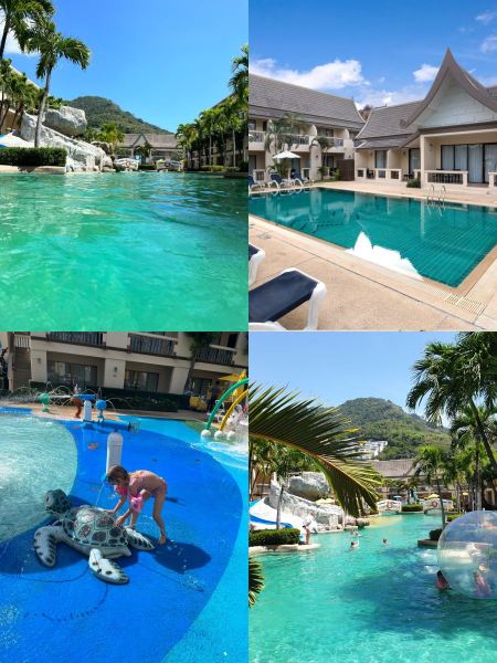 We stayed at Kata Central Resort located on Kata Beach, Phuket, at 54 Ked Kwan Road. The location is very convenient, just a 10-minute walk to the beautiful Kata Beach! There are also plenty of delicious food options and shops nearby, so you don’t have to worry about where to eat, drink, and have fun. 🚗 If you don’t want to walk, the hotel offers a free shuttle bus to the beach, which is incredibly thoughtful~
When we first arrived, the front desk staff were super friendly and checked us in quickly. They also kindly asked if we had any special requests. The whole hotel has a vacation vibe, with bright and cheerful colors and surrounded by greenery, giving you a true holiday paradise feeling. ✨ As soon as you walk in, you see several large swimming pools, designed very spaciously and beautifully, including a kids’ pool and an adults-only infinity pool, which honestly exceeded our expectations!
The overall comfort of the room was very good. We booked a family room. The room size was just right, the bed was big and soft, and with the cool air conditioning, we had a very comfortable sleep. 🔥 There are even rooms with direct pool access! Friends staying on the ground floor can sip drinks while lounging on the poolside sofas, instantly entering a zen vacation mode~ However, one thing to note is that some guests complained about a slight odor from the pillows in certain rooms, so the cleaning might need to be checked again.
If you stay here, I highly recommend exploring the nearby restaurants and shops. I especially love eating Thai curry and mango sticky rice at Eightfold Restaurant—50 baht for pure happiness! 🍛 A bit further away is Kata On Fire Bar And Grill, where the barbecue smells amazing~ If you like shopping or custom clothes, Rahul Fashion Custom Tailor and Simon's Boutique Tailors Phuket are worth a visit. For more relaxation, there are several massage and spa centers within walking distance from the hotel, perfect for unwinding after a day of exploring.
Of course, nothing is perfect. For example, the hotel’s WiFi can be a bit hit or miss, sometimes uploading files requires some luck 😂 Also, some rooms don’t have elevator access, so guests staying on higher floors need to carry their luggage upstairs. But for most travelers with a relaxed mindset, this probably isn’t a big issue.
Overall, Kata Central Resort is especially suitable for families with kids or multi-generational trips. The vacation atmosphere is top-notch, the service is thoughtful and comprehensive, and the value for money is excellent. If you haven’t decided where to book your hotel yet, this is definitely a place you can keep coming back to 💎!