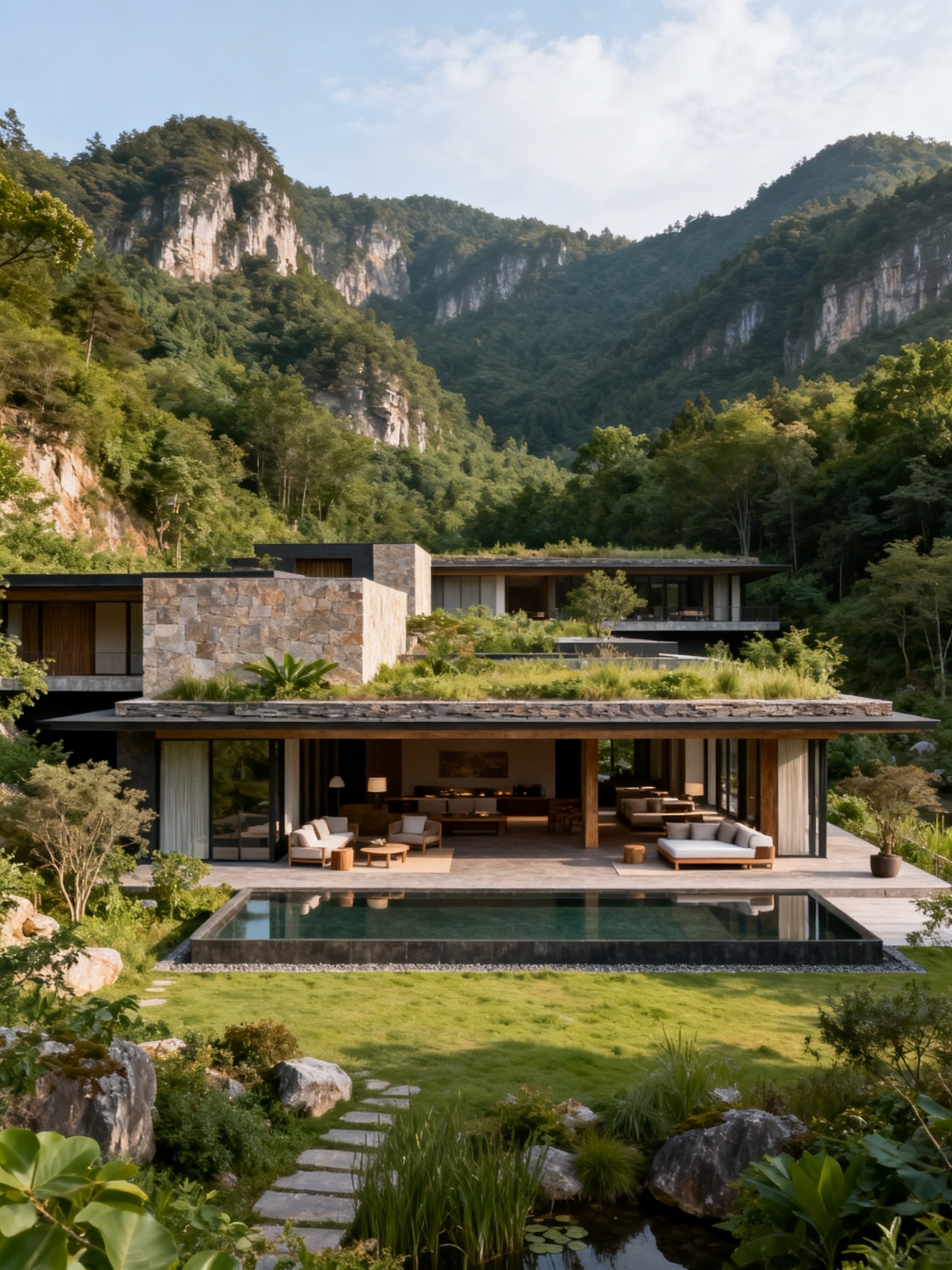 Staying in a creek-view villa in the canyon of Xiangyang was so healing