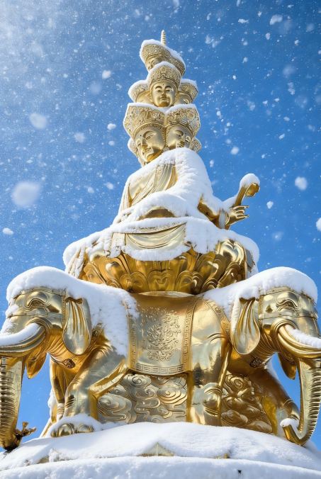 聽說過年來這裡祈福的人，新年願望都靈了！！！ 新年奔赴峨眉山，一半