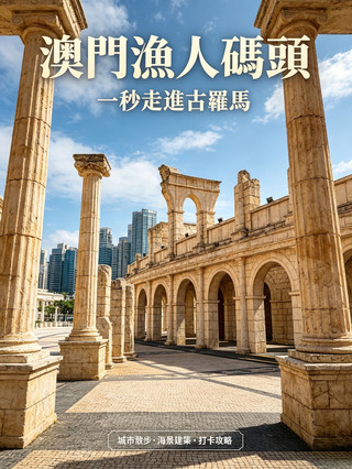 澳門漁人碼頭|一秒走進古羅馬,超適合慢遊打卡 🏛️