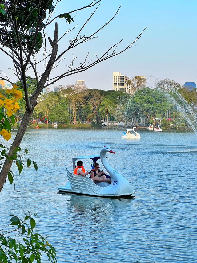 In the heart of Bangkok at Lumphini Park!