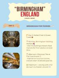Birmingham itinerary 