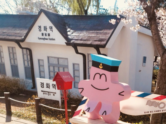 Romantic Spring Walk Through a train station 