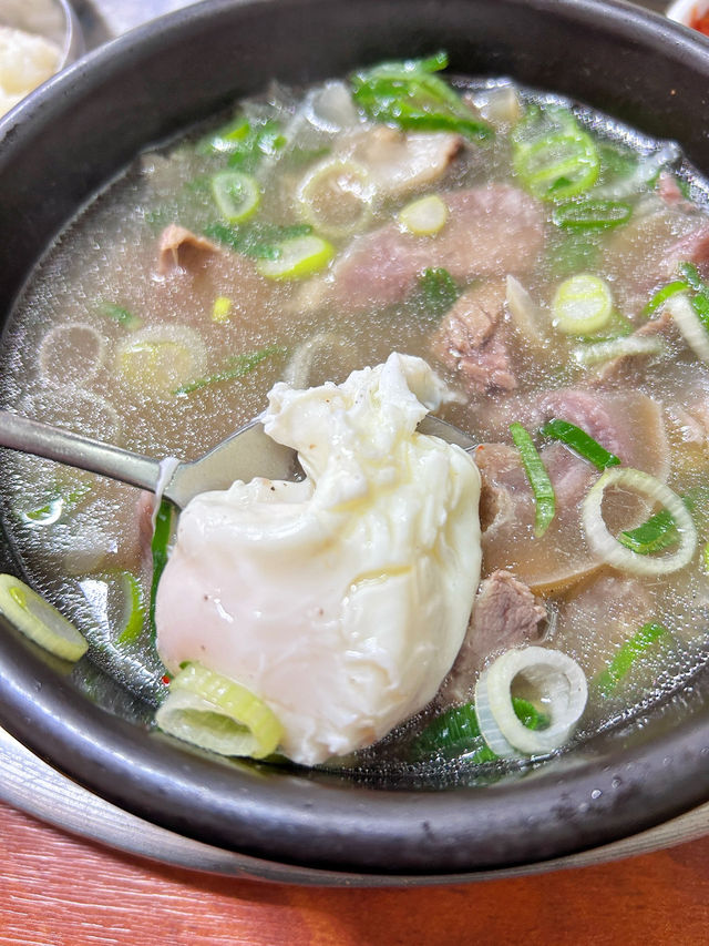 🇰🇷浦項✈️ 白種元三代天王推薦牛頭肉湯飯평남식당