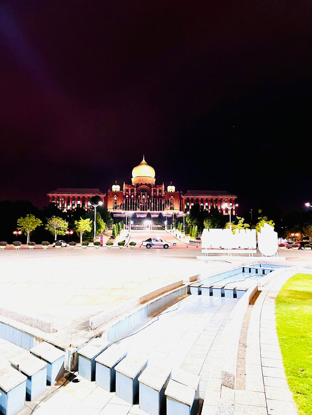 Pink Mosque at Night: Dazzling Jewel of Putrajaya