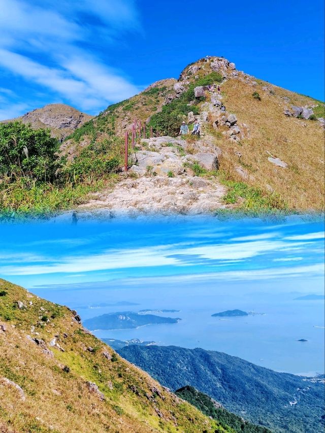 遠眺島嶼夢幻山脈風光