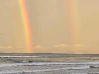 베트남 다낭 미케비치의 아름다운 일몰