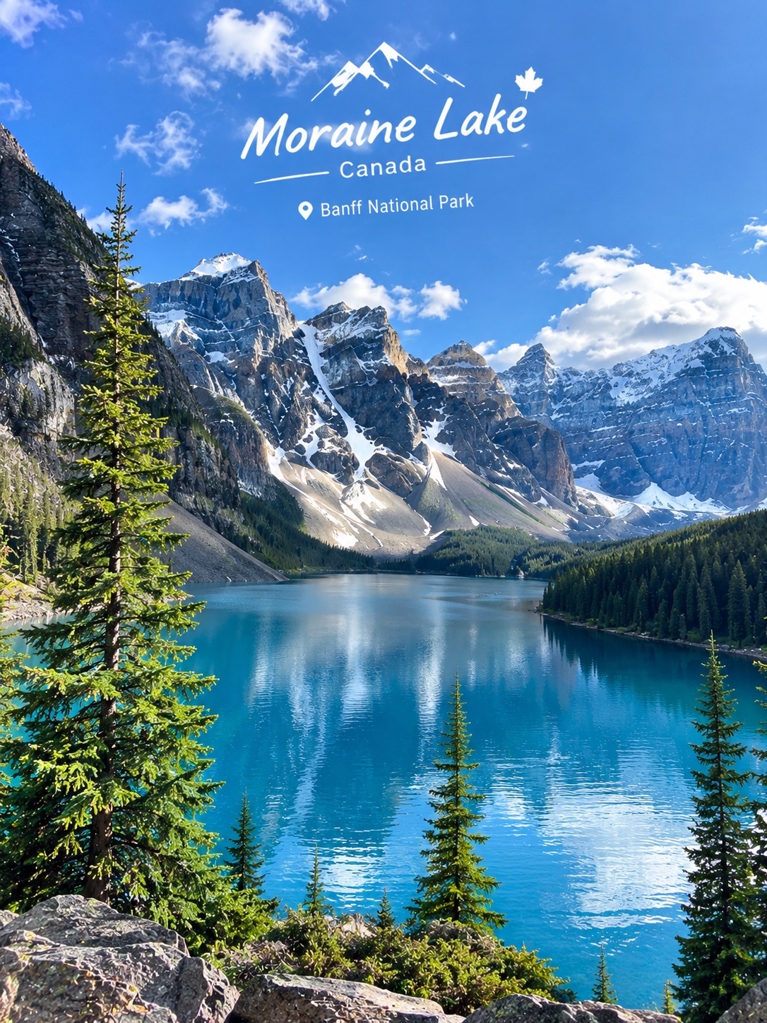 🏔️💙 Moraine Lake 🇨🇦 ทะเลสาบสีเทอร์ควอยซ์ ท่ามกลางขุนเขาแห่งแคนาดา 🌲✨