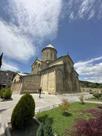 Low-key lovely temple in Mtskheta without tourist crowds 
