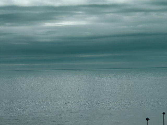 Beautiful scene of Blackpool north beach side