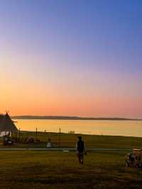 朋友圈問瘋了武漢這個露營地夕陽太美了