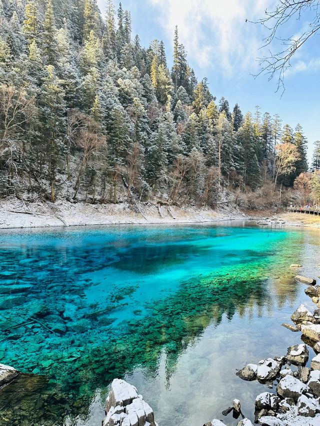 四川九寨溝｜誰懂？下雪的九寨溝是長成這樣的