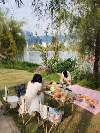 福州晉安湖公園露營野餐的好地方～