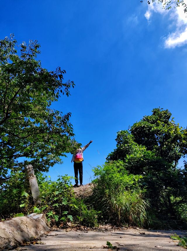 南陽五朵山中原名山登山之路。
