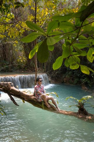 Encounter the coolness of the Wizard of Oz at Kuang Si Waterfall