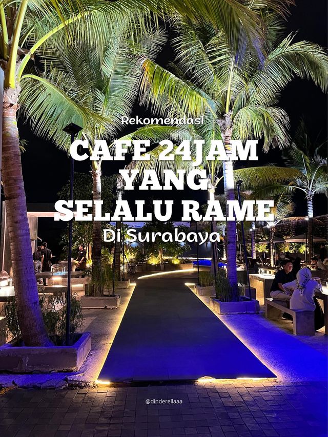 Tempat Nugas Malam dengan Oasis di Luar