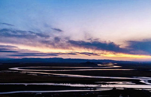 夕陽西下被若爾蓋的黃河九曲美翻了！一定要來～