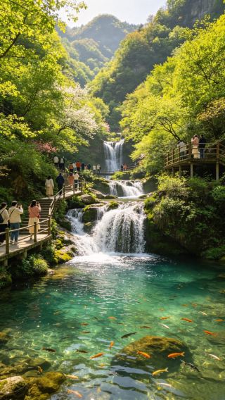 湖北省京山市美人谷｜春の終わりの短距離グルメ＆散策ガイド、穴場の山