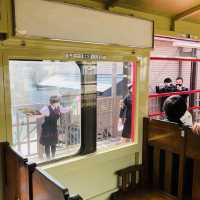3月的嵐山嵯峨野火車 鐵路風情