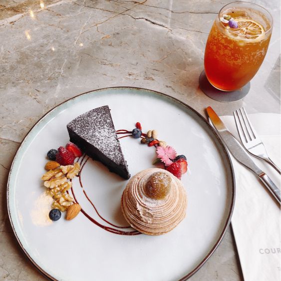 💕少女最愛的下午茶🫖🍫🍰 Courtyard by Marriott Taipei Downtown 台北國泰萬怡酒店
