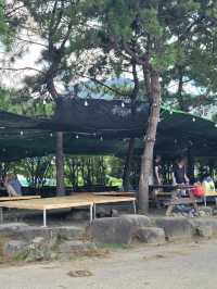 통영과도 가까운 한적한 해벽 사곡해수욕장🏖