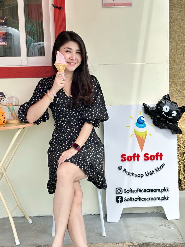 ร้านไอติม soft soft สุดคิ้วท์ 🍦😋