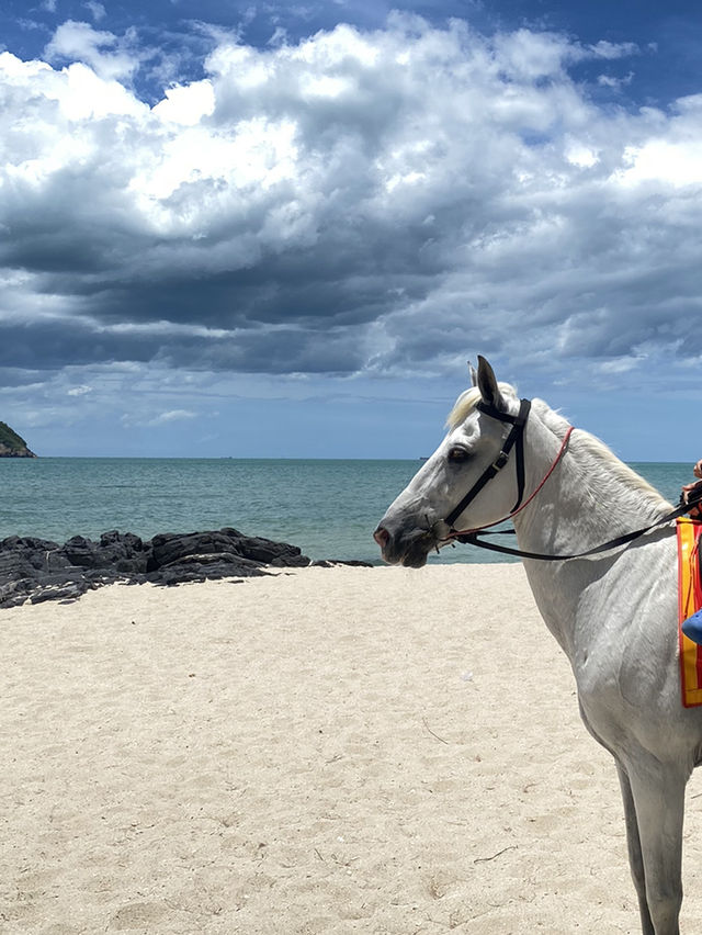 Horseback riding at Samila Beach! 🏝️ 