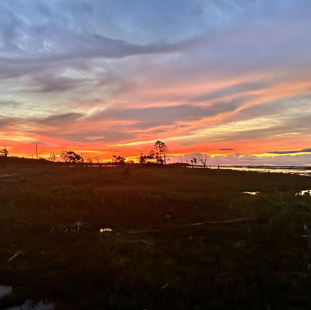 春国岱の夕焼け