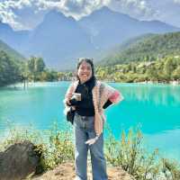 The Bluest lake I’ve ever seen. This is not Switzerland, this China.