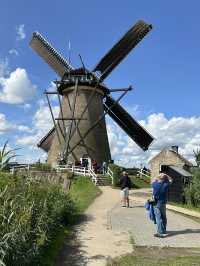 Explore the historic windmill in Kinderdijk