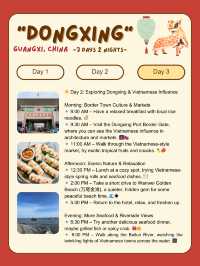3-Day itinerary for Dongxing, China