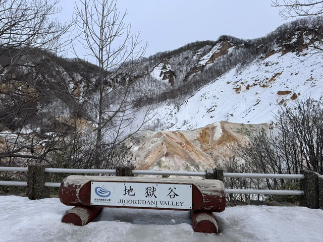 日和山火山噴發所形成地獄谷🤩