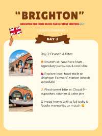 Brighton itinerary 💛🧡🤍