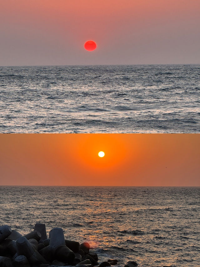 오랜지빛 울릉도의 선셋 