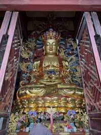Mindblowing Buddhist sculpture art corridor in Mianyang