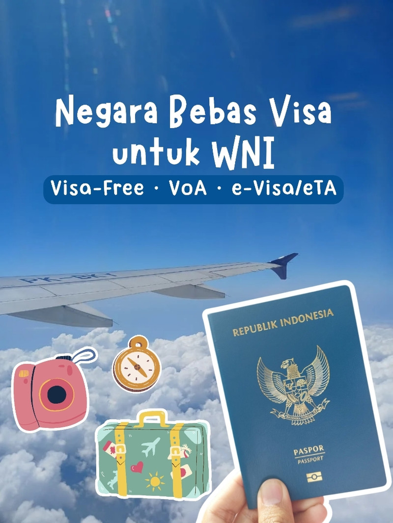 Makin mudah liburan ke luar negeri! 🇮🇩✨

Paspor Indonesia kini bisa masuk ke sekitar 76 negara tanpa ribet, mulai dari bebas visa, Visa on Arrival, sampai e-Visa yang bisa diurus online. 
Di postingan ini, aku rangkum lengkap negara-negara di Asia, Eropa, Amerika, Afrika, hingga Oceania yang bisa kamu kunjungi lebih mudah.

Wajib banget disimpan biar nggak lupa saat nyusun itinerary!
Selalu cek aturan terbaru sebelum berangkat ya, karena kebijakan visa bisa berubah kapan saja.

Mau terbang ke mana dulu tahun ini? ✈️🌍

#tripsandtricks #visafree  #traveltips #exploretheworld 
