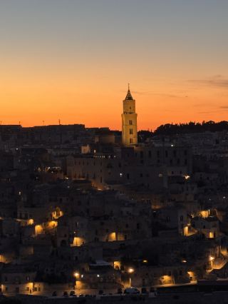 Golden hues envelop Matera