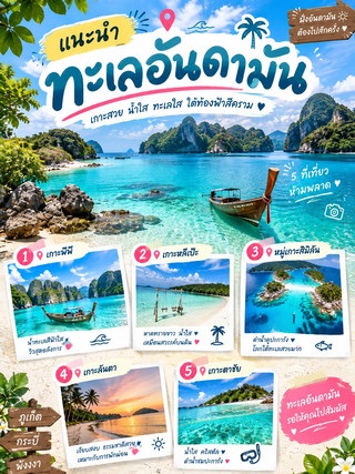🌊 รีวิวแนะนำ 5 ที่เที่ยวทะเลอันดามัน