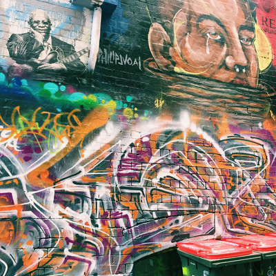 油絵　メルボルン　1980年　アンティーク　美品　オーストラリア メルボルンのビクトリア国立美術館を探索