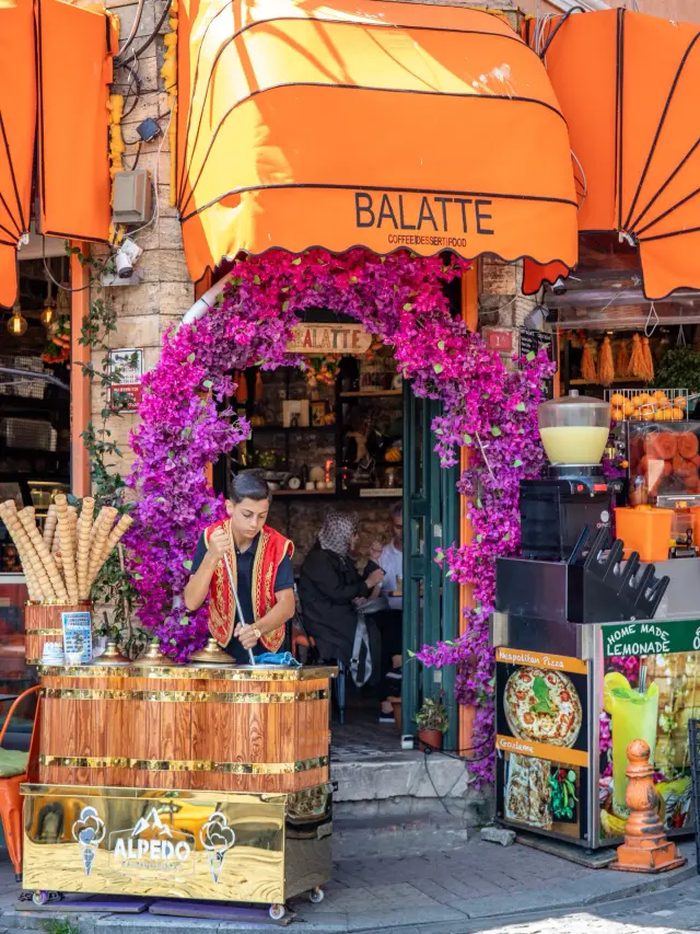 A walk through a vibrant colorful district 