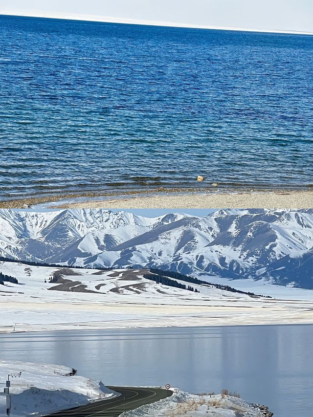 賽裏木湖藍冰日出：炫麗多彩，宛如仙境