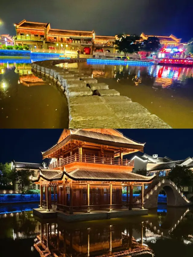 Chongzuo's Taiping Ancient Town is lively with the hustle and bustle of the night